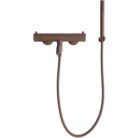 Scandtap Steel Pleasure 4 badekarbatteri med dusjsett, matt brun