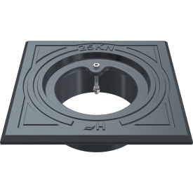 Duco 160 mm rørbrøndkarm uden rist/dæksel, firkantet, GG