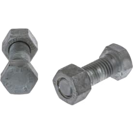 Bolt/møtrik M20 x 60 mm, FZV, 6-kant, DIN 4017/4032, 10 stk.