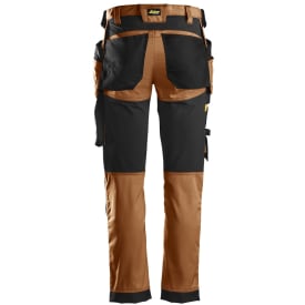 Snickers 6241 AllroundWork arbeidsbukse med stretch, brun/sort, str. 96