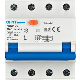 Chint kombiafbryder 3P+N, 40A, 300mA, 6kA