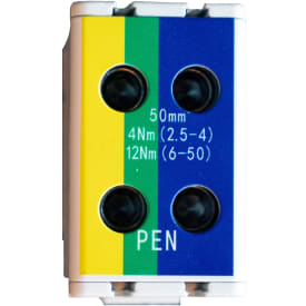 Elit Scandinavia Centech dobbelt PEN klemme, AL/CU 2,5-50MM², gul/grøn/blå