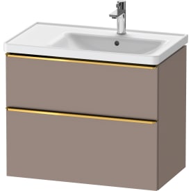 Duravit D-Neo tvättställsunderskåp, 78,4x45,2 cm, matt brun/guld
