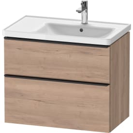 Duravit D-Neo servantskap, 78,4x45,2 cm, marmorert eik/sort