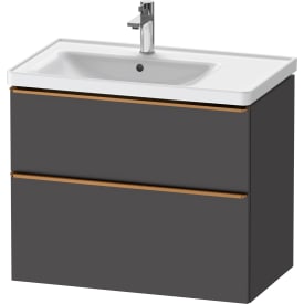 Duravit D-Neo servantskap, 78,4x45,2 cm, matt grafittgrå/bronse