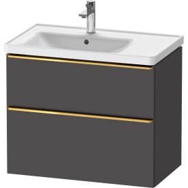 Duravit D-Neo servantskap, 78,4x45,2 cm, matt grafittgrå/gull