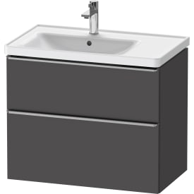 Duravit D-Neo servantskap, 78,4x45,2 cm, matt grafittgrå/stål