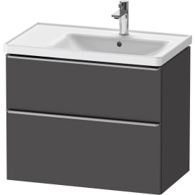 Duravit D-Neo servantskap, 78,4x45,2 cm, matt grafittgrå/stål