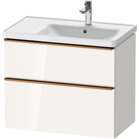 Duravit D-Neo tvättställsunderskåp, 78,4x45,2 cm, högglans vit/brons
