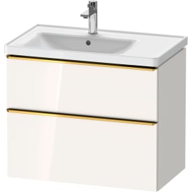 Duravit D-Neo servantskap, 78,4x45,2 cm, hvit høyglans/gull
