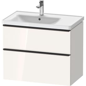 Duravit D-Neo tvättställsunderskåp, 78,4x45,2 cm, högglans vit/svart