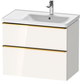 Duravit D-Neo servantskap, 78,4x45,2 cm, hvit høyglans/gull