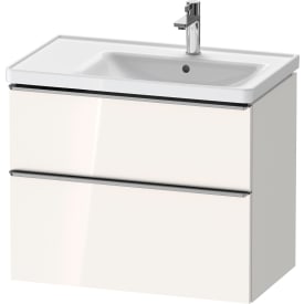 Duravit D-Neo tvättställsunderskåp, 78,4x45,2 cm, högglans vit/stål