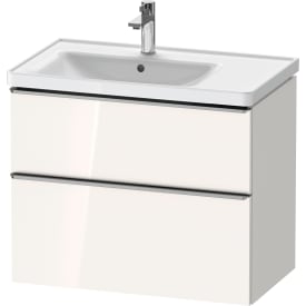 Duravit D-Neo servantskap, 78,4x45,2 cm, hvit høyglans/stål
