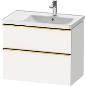 Duravit D-Neo tvättställsunderskåp, 78,4x45,2 cm, matt vit/guld
