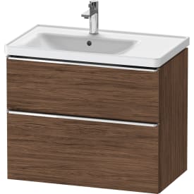 Duravit D-Neo servantskap, 78,4x45,2 cm, mørk valnøtt/krom