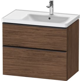 Duravit D-Neo servantskap, 78,4x45,2 cm, mørk valnøtt/sort
