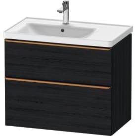 Duravit D-Neo servantskap, 78,4x45,2 cm, sort eik/bronse