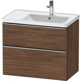 Duravit D-Neo servantskap, 78,4x45,2 cm, mørk valnøtt/stål