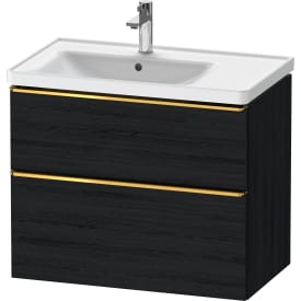 Duravit D-Neo servantskap, 78,4x45,2 cm, sort eik/gull