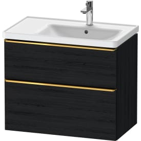 Duravit D-Neo servantskap, 78,4x45,2 cm, sort eik/gull