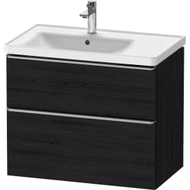 Duravit D-Neo tvättställsunderskåp, 78,4x45,2 cm, svart ek/stål