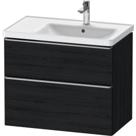 Duravit D-Neo tvättställsunderskåp, 78,4x45,2 cm, svart ek/stål