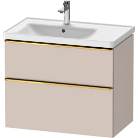 Duravit D-Neo servantskap, 78,4x45,2 cm, matt beige/gull