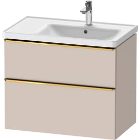 Duravit D-Neo servantskap, 78,4x45,2 cm, matt beige/gull