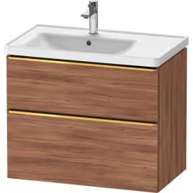 Duravit D-Neo tvättställsunderskåp, 78,4x45,2 cm, valnöt/guld