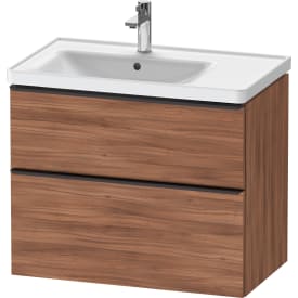 Duravit D-Neo servantskap, 78,4x45,2 cm, valnøtt/sort
