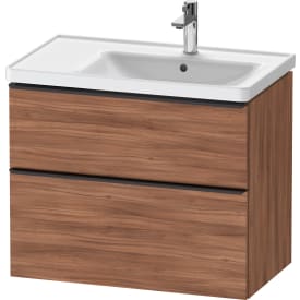 Duravit D-Neo servantskap, 78,4x45,2 cm, valnøtt/sort