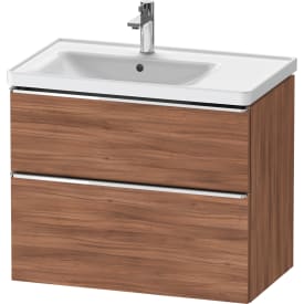 Duravit D-Neo tvättställsunderskåp, 78,4x45,2 cm, valnöt/krom