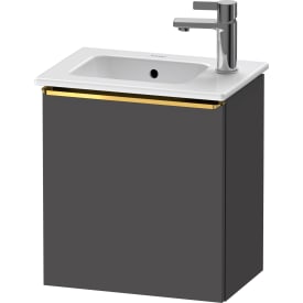 Duravit D-Neo servantskap, 41x27,4 cm, venstre, matt grafittgrå/gull