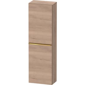 Duravit D-Neo høyskap, 40x132 cm, venstre, marmorert eik/gull