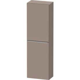 Duravit D-Neo højskab, 40x132 cm, højre, mat brun/stål