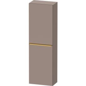 Duravit D-Neo højskab, 40x132 cm, højre, mat brun/guld