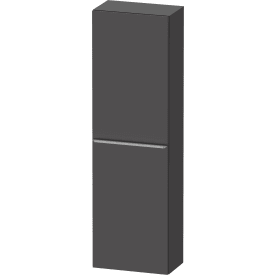 Duravit D-Neo højskab, 40x132 cm, højre, mat grafitgrå/stål