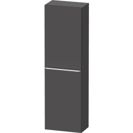 Duravit D-Neo højskab, 40x132 cm, højre, mat grafitgrå/krom