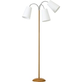 Nielsen Light Salsa golvlampa, trä med vita skärmar
