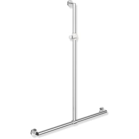 Hewi 900 T støttehåndtak/dusjstang, 96,5x125 cm, krom/hvit
