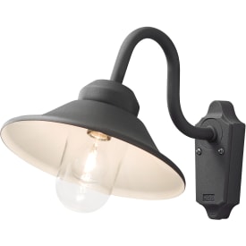 Konstsmide Vega vägglampa utomhus, svart
