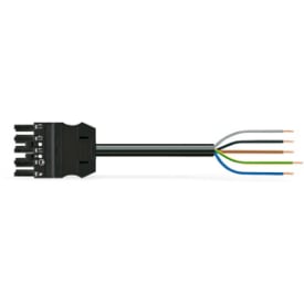 Tilslutningskabel 3M 5G1,5 Hun-Fri Sort