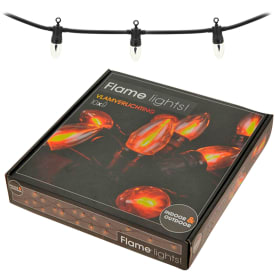 Ljusslinga med flamlampor, 3,6 m
