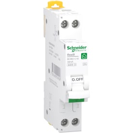 Schneider Electric Resi9 HPFI kombiafbryder 1P+N 16A, 18 mm