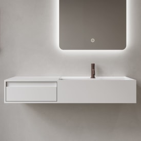 Copenhagen Bath Modul CA 100 servant med skuff, høyre, 100x40 cm, hvit matt
