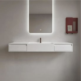 Copenhagen Bath Modul CA 140 servant med skuffer, 140x40 cm, hvit matt