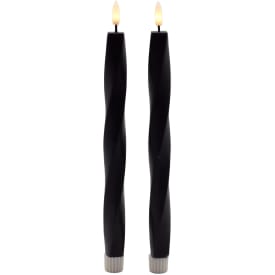 Sirius Sille Nordic Sculpture Twist LED stearinljus, svart