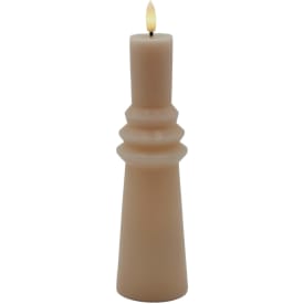 Sirius Sille Nordic Sculpture Ringet LED stearinljus, brunt