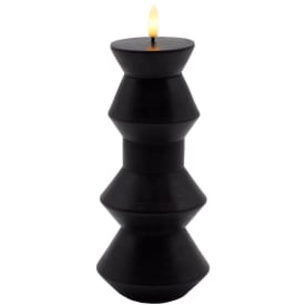 Sirius Sille Nordic Sculpture Geometri LED stearinljus, svart